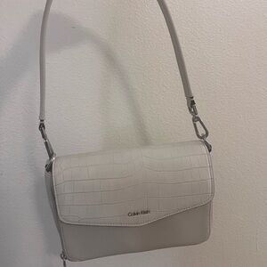 Calvin Klein Cream Gray Shoulder Bag